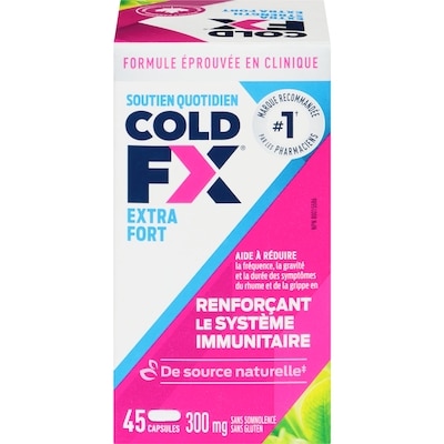 Cold-FX Remède contre le rhume extra fort 45 ea, 0,62 $/1ch