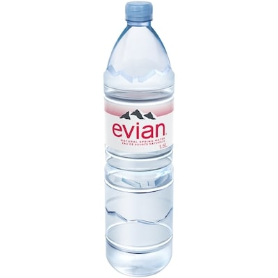 Evian Natural Spring Water  12x1.5 l, $0.21/100ml