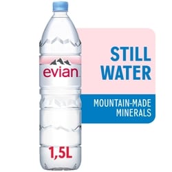 Evian Water 1.5 l, $0.33/100ml