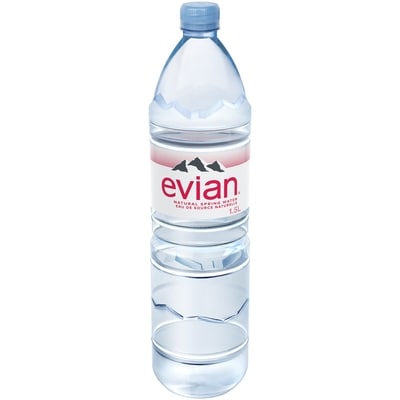Evian Spring Water, Bottle 1.5 l, $0.27/100ml