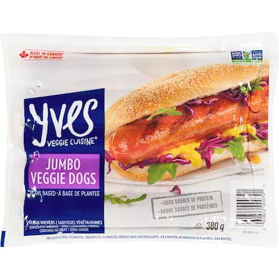 Yves Saucisses végétariennes géantes 380 g, 1,84 $/100g