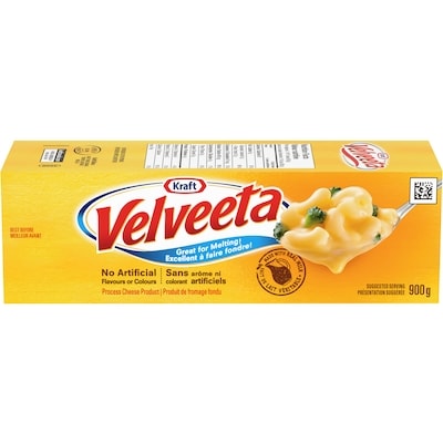 Kraft Velveeta Processed Cheese Loaf 900 g, $1.44/100g