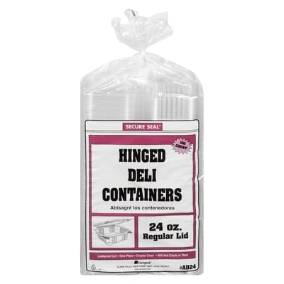 null Deli Container, Clear 24oz 100x100.0 ea, $0.55/1ea