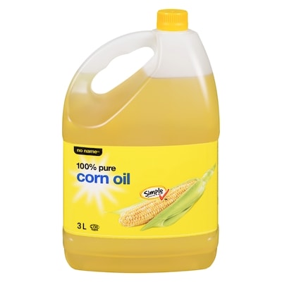 No Name 100% Pure Corn Oil 3 l, $0.40/100ml