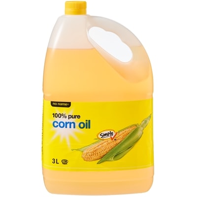 Sans Nom Huile de maïs pure à 100% 3 l, 0,35 $/100ml