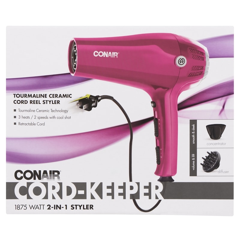 Cord-Reel Tourmaline Ceramic Dryer