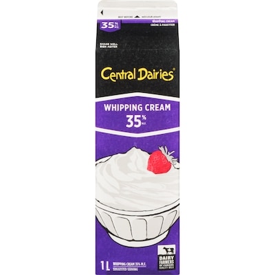 Central Dairies 35% Whipping Cream 1 l, $0.82/100ml