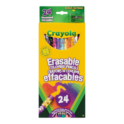 Crayola 24 crayons de couleur effaçables Crayola 24x1.0 ea, 0,35 $/1ch