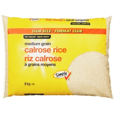 No Name Medium Grain Calrose Rice Club Size 8 kg, $0.29/100g