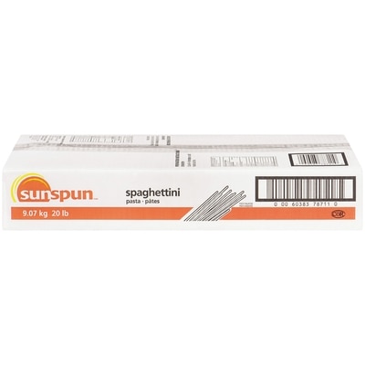 Sunspun Spaghettini Pasta 9.07 kg, $0.30/100g