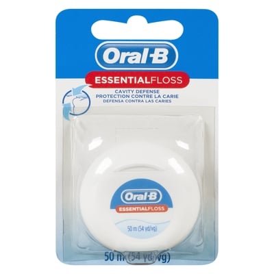 Oral-B Soie dentaire EssentialFloss Protection contre la carie, 50 m 50 ml, 6,58 $/100ml