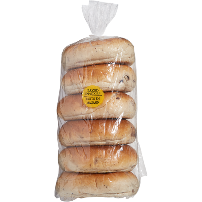 null Bagels, Blueberry Package of 6 600 g, $0.78/100g