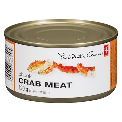 President's Choice Chunk Crabmeat 120 g, $5.83/100g