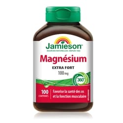Jamieson Magnésium 100 mg 100 ea, 0,12 $/1ch