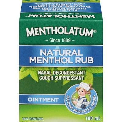 Mentholatum Natural Menthol Rub Ointment 100 ea, $9.49/100ml