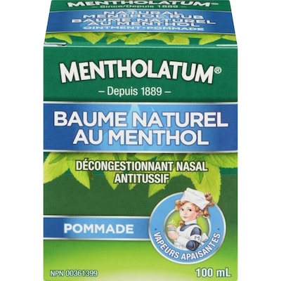 Mentholatum Pommade naturelle au menthol 100 ea, 9,49 $/100ml
