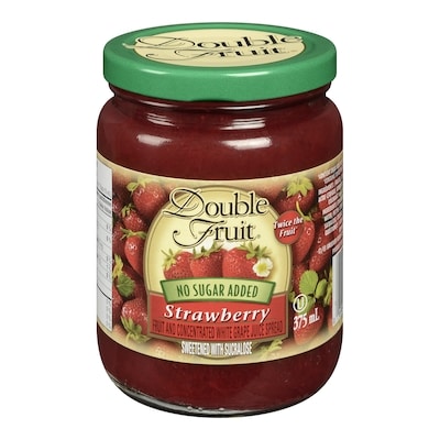 Smuckers Double Fruit No Sugar Added Strawberry Spread 375 ml, $1.73/100ml
