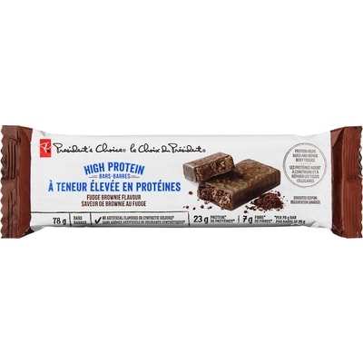 President's Choice Fudge Brownie Flavour High Protein Bars (Single Bar) 78 g, $3.58/100g
