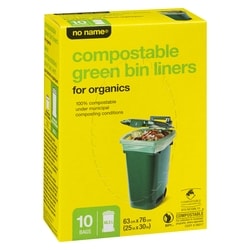 No Name Compostable Green Bin Liners for Organics - 10 ea | Zehrs