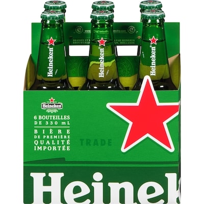 Heineken Bière en bouteille (Pièce d’identité requise au moment du ramassage) 6x330.0 ml, 0,91 $/100ml