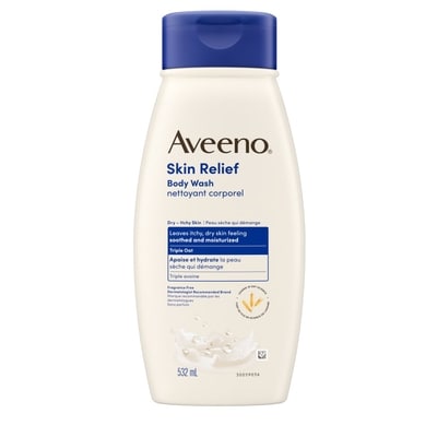 Aveeno Skin Relief Body Wash Fragrance Free 532 ml, $2.44/100ml