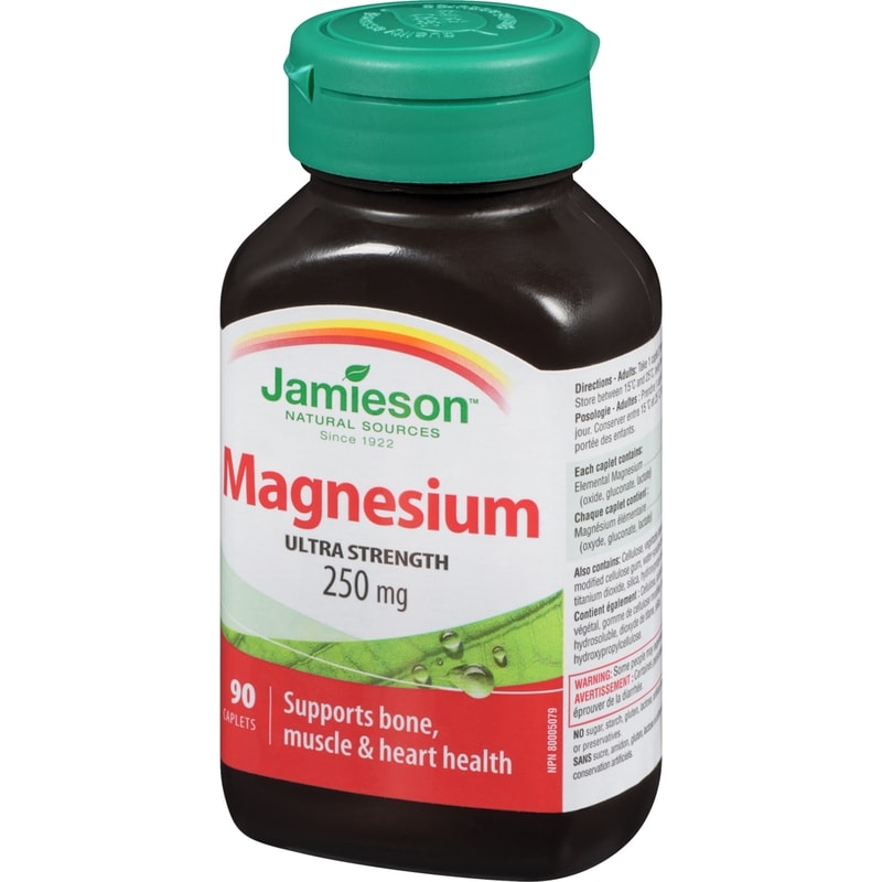 Magnesium High Potency Caplets, 250 mg