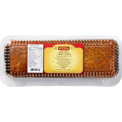 Boulangerie kascher de Montréal Strudel aux graines de pavot 510 g, 1,76 $/100g