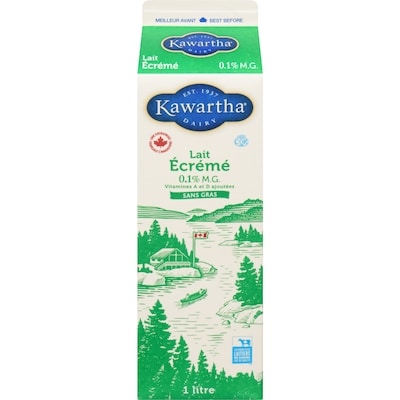 Kawartha Lait 1 l, 0,36 $/100ml