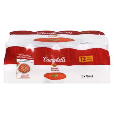 Campbell’s Soupe aux tomates 12x284.0 ml, 0,50 $/100ml
