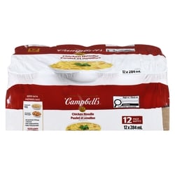 Campbell’s Soupe poulet nouilles, format Club 12x284.0 ml, 0,50 $/100ml