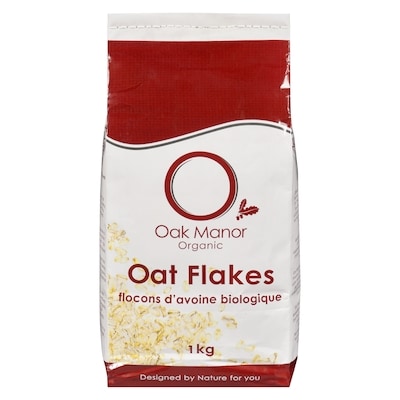 Oak Manor Organic Oat Flakes 1 kg, $0.95/100g