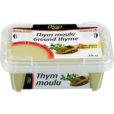 Dion Thyme, Ground      28 g, $9.61/100g