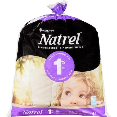 Natrel Fine-Filtered 0.01 Milk  (Bags) 4 l, $0.19/100ml