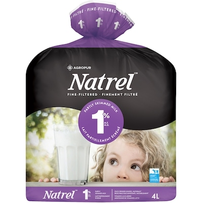 Natrel Lait Finement filtré 1% (4L) 4 l, 0,21 $/100ml