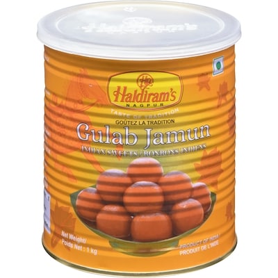 Haldiram Indian Sweets Gulab Jamun 1 kg, $0.60/100g
