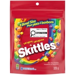 Skittles Original Chewy Candy, Bowl Size Bag 320 g, $1.25/100g