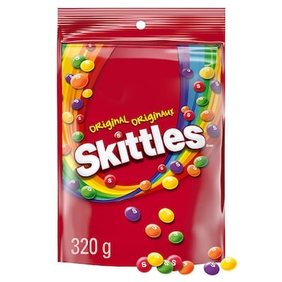 Skittles Original Chewy Candy, Bowl Size Bag 320 g, $2.03/100g