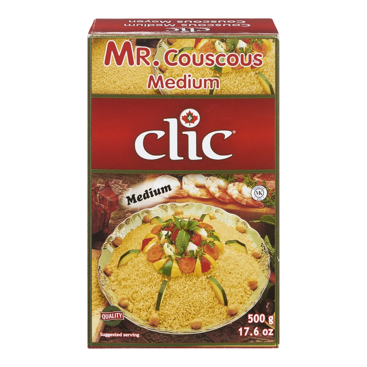 Clic Mr. Couscous, Medium 500 g, $0.60/100g