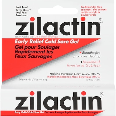 Zilactin Gel médicamenté Zilactin 6 g, 124,83 $/100g