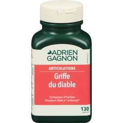 Adrien Gagnon AdrienGagnon Articulations Préparation de Griffe du Diable Extra-Fort 130 Capsules 130 ea, 0,15 $/1ch
