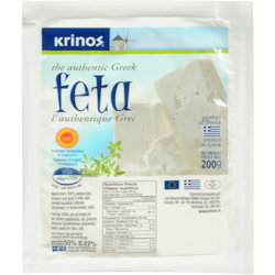 Krinos Fromage féta grec 200 g, 3,75 $/100g