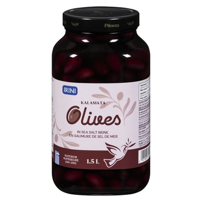 Irini Kalamata Olives 2 l, $0.67/100ml