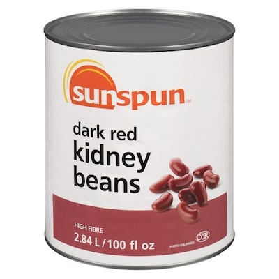 Sunspun Dark Red Kidney Beans 2.84 l, $0.35/100ml