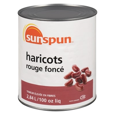 Sunspun Haricots rouge foncé 2.84 l, 0,35 $/100ml