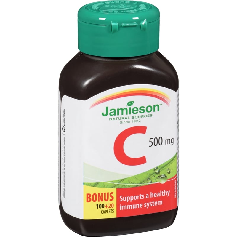 Vitamin C Caplets, 500 mg