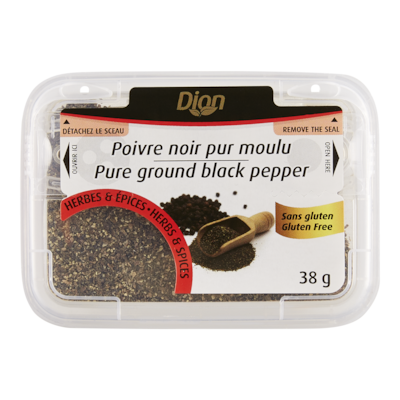 Dion Poivre noir pur moulu 38 g, 11,84 $/100g