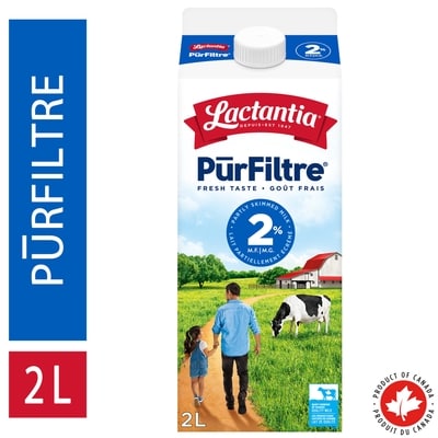Lactantia Purfiltre lait partiellement écrémé 2 % 2 l, 0,26 $/100ml