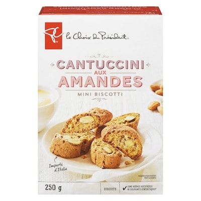 le Choix du Président Mini biscotti cantuccini aux amandes  250 g, 2,20 $/100g