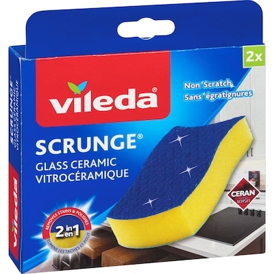 Vileda Scrunge Glass Ceramic Scrub Sponge, 2-Pack 2 ea