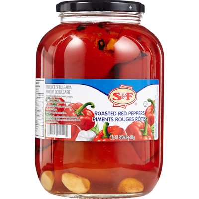 S&F Red Peppers, Roasted 1.5 l, $0.75/100ml